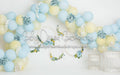 Blue and Yellow Floral Balloon Party