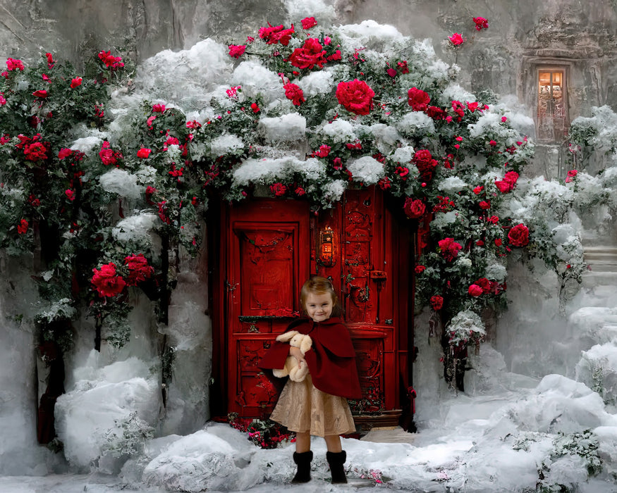 Winter Rose Door Digital Download