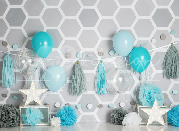 Grey Honeycomb with Props