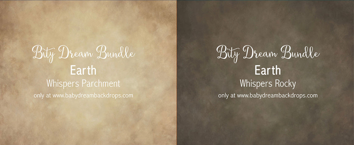 X Drop Doubled Sided Whispers Parchment and Whispers Rocky