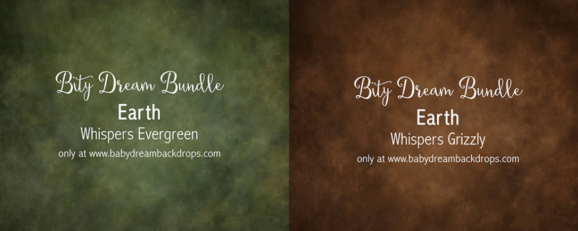 X Drop Double Sided Evergreen and Whispers Grizzly