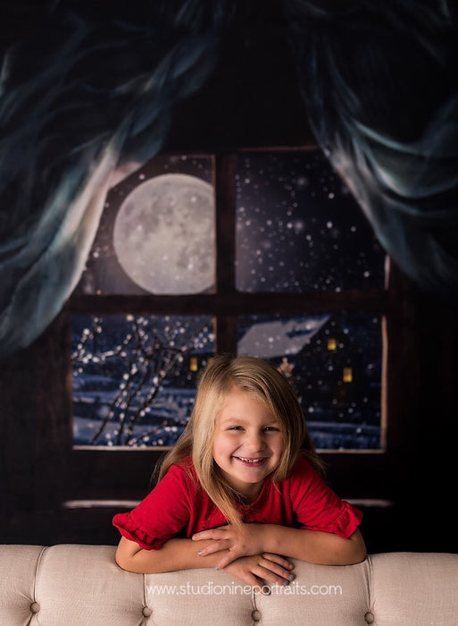 Moonlit Holiday Window