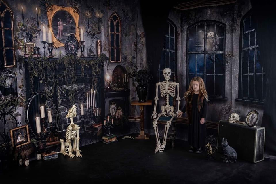 Moonlit Mansion Window