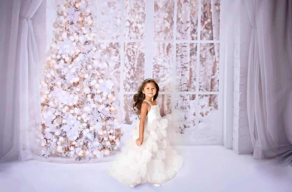 Hello Christmas Tree White Baby Dream Backdrops Hello Christmas Tree White Baby Dream Backdrops