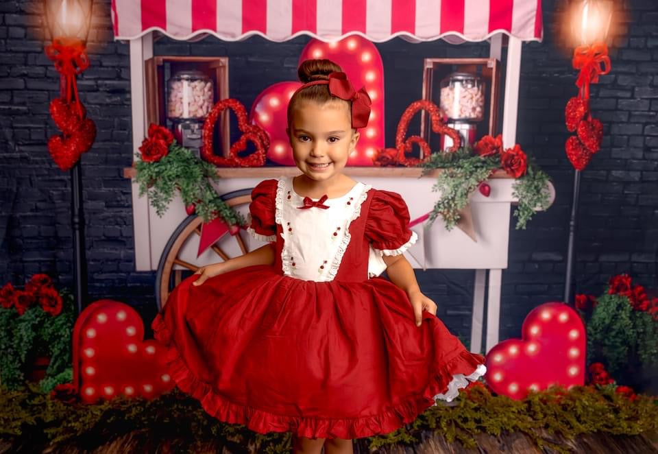 Pink Valentine Candy Cart
