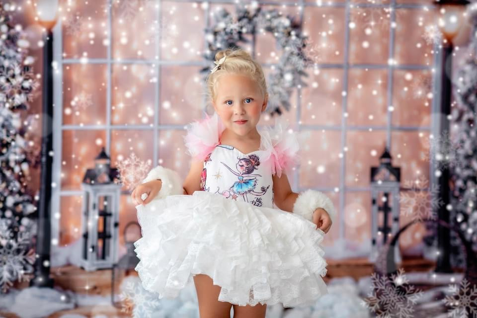 White Cottage Christmas with Awning