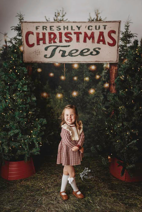 Backyard Tree Farm (String Lights + Sign)