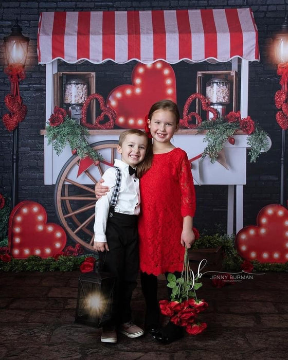 Red Valentine Candy Cart