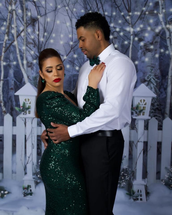 Believe in Birch Fence Path Lights