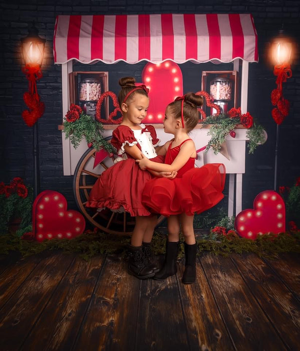 Pink Valentine Candy Cart