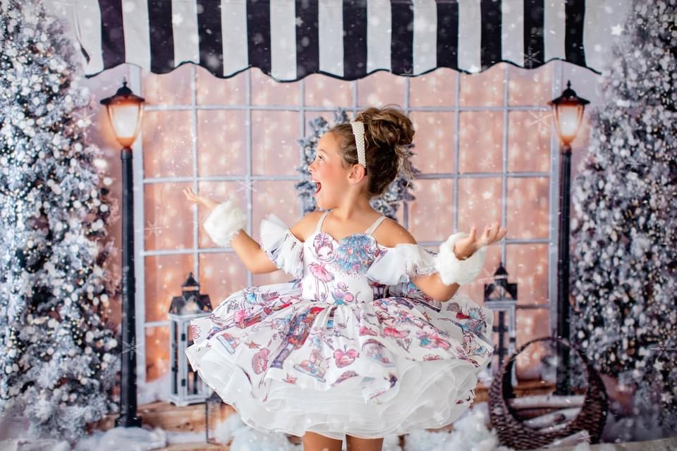 White Cottage Christmas with Awning