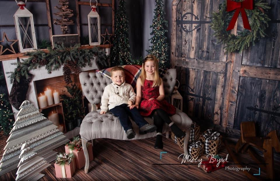 Black Rustic Grey Christmas Room