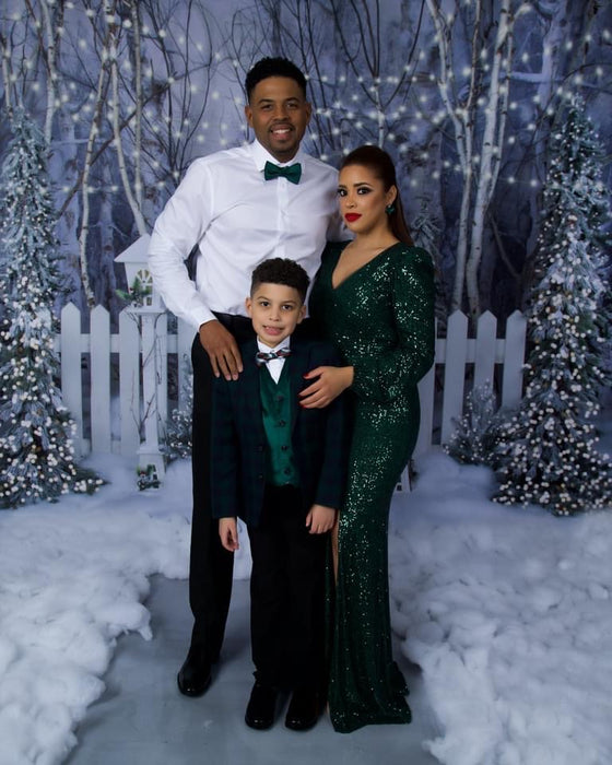 Believe in Birch Fence Path Lights