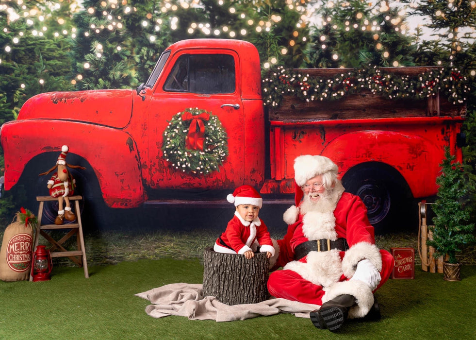 Vintage Red Truck Christmas