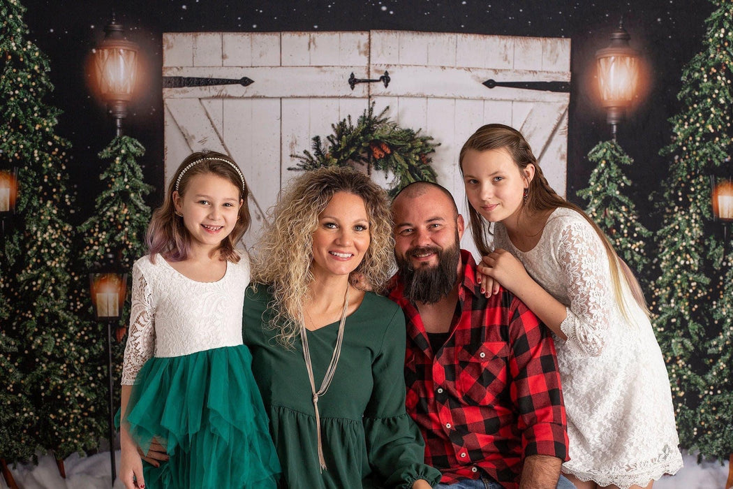 White Rustic Christmas with Lights (VR)