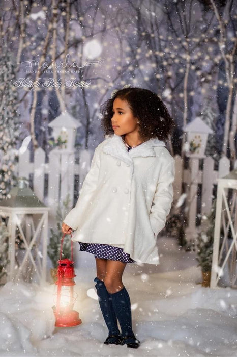 Believe in Birch Fence Path Lights