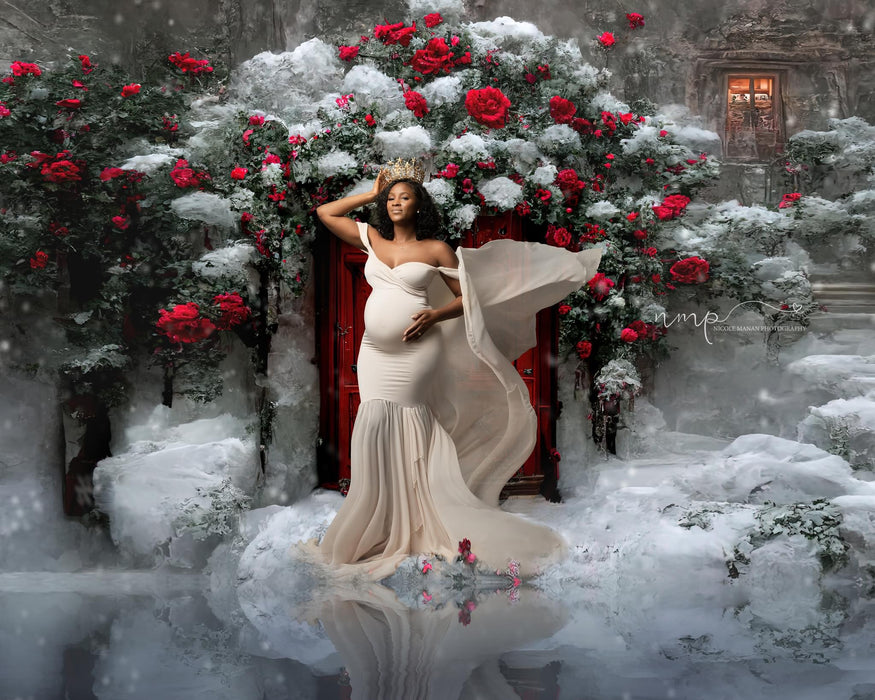 Winter Rose Door Digital Download