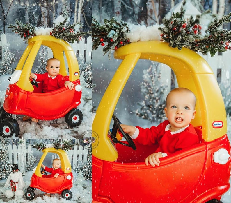 Believe in Birch Fence Path Lights