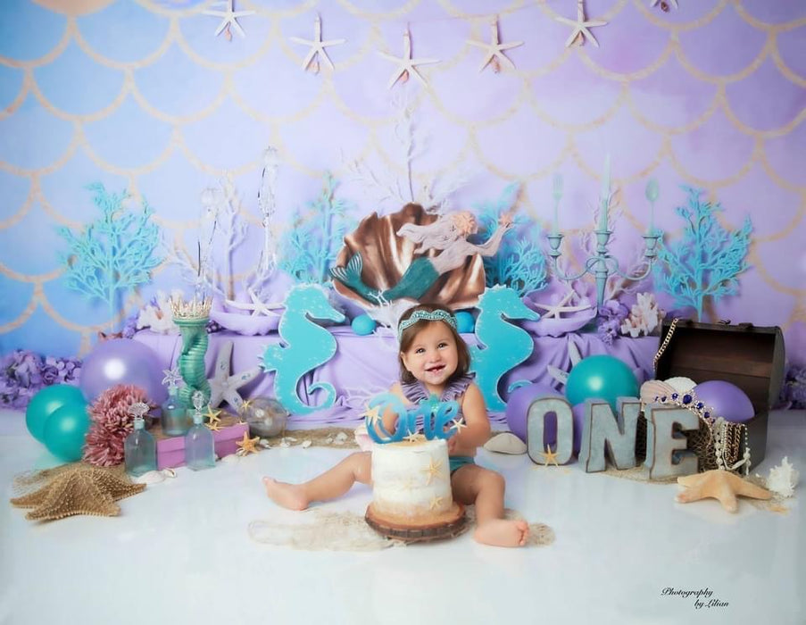 Teal and Purple Mermaid