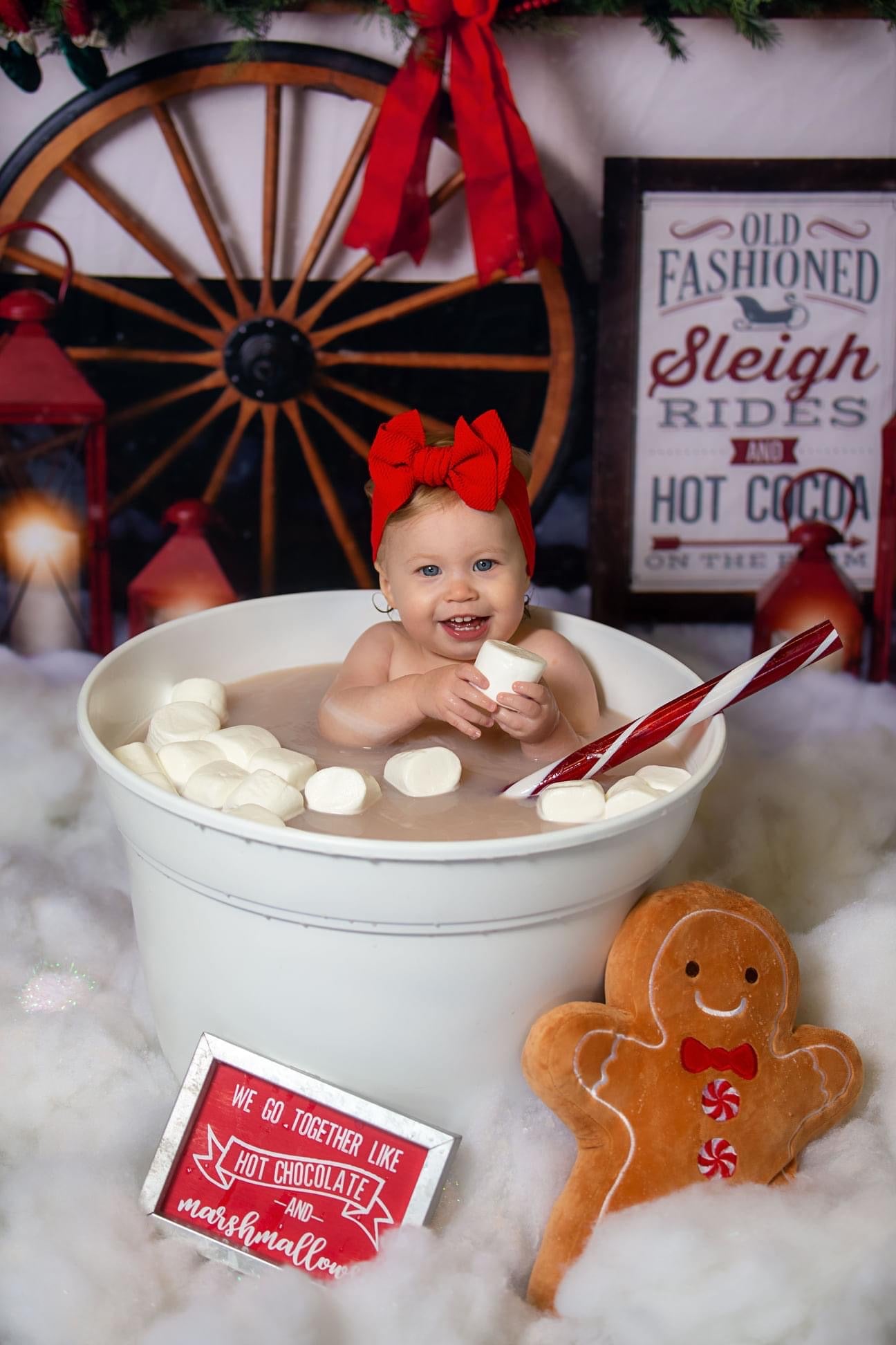 Hot Cocoa Stand with Lights – Baby Dream Backdrops