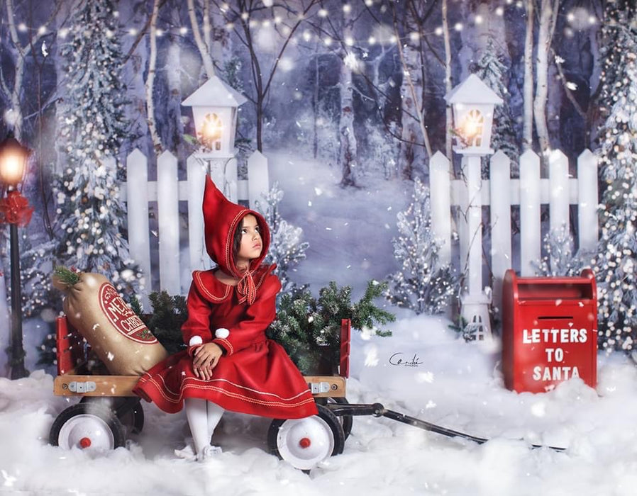 Believe in Birch Fence Path Lights