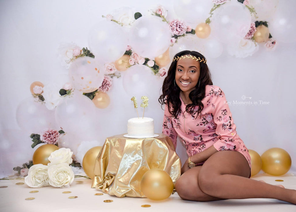 Pink and Gold Balloons