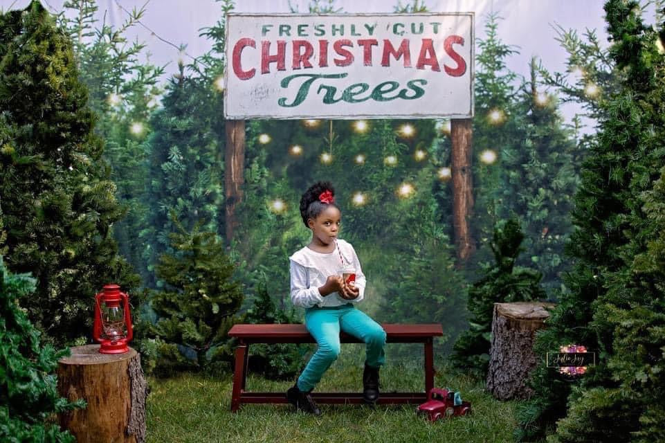 Backyard Tree Farm (String Lights + Sign)