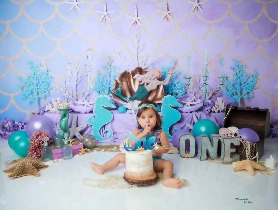 Teal and Purple Mermaid