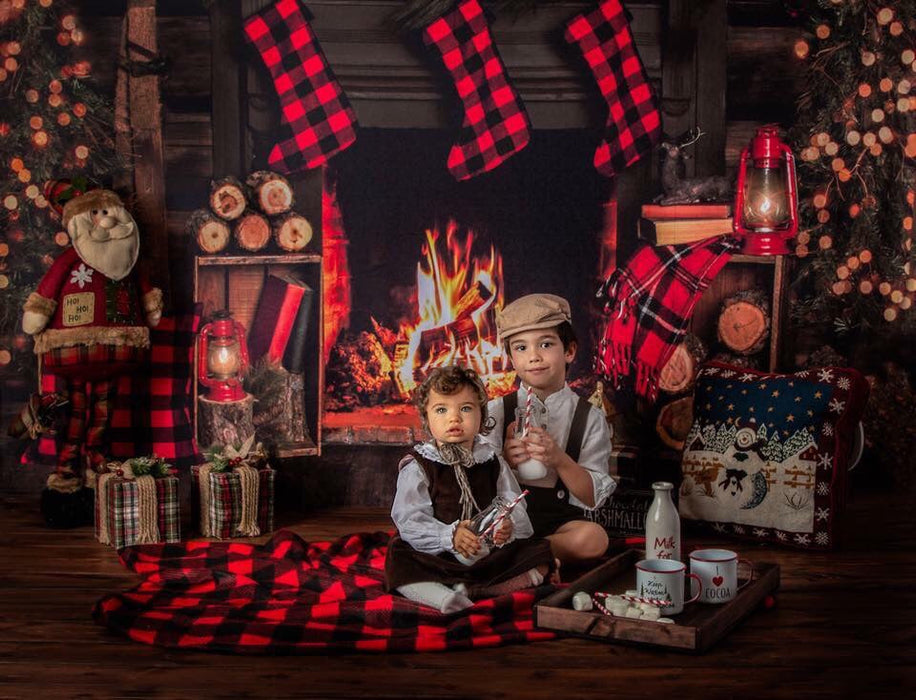 X Drop cuddle up for christmas dark mantel