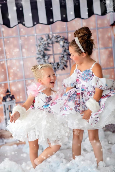 White Cottage Christmas with Awning