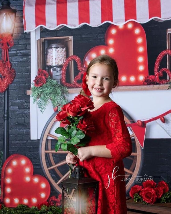 Red Valentine Candy Cart