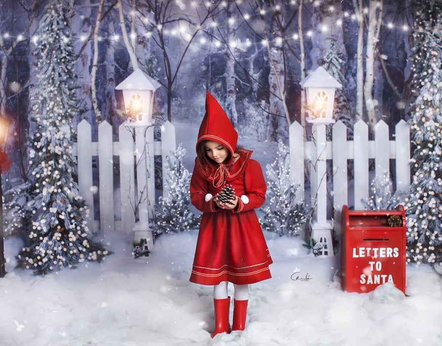 Believe in Birch Fence Path Lights