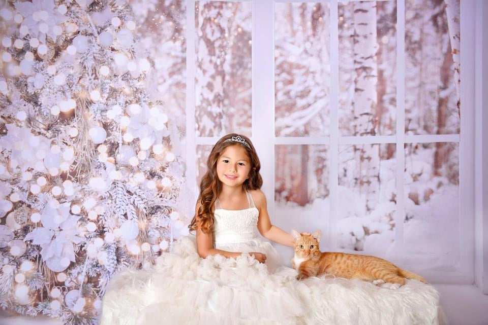 Hello Christmas Tree White Baby Dream Backdrops Hello Christmas Tree White Baby Dream Backdrops