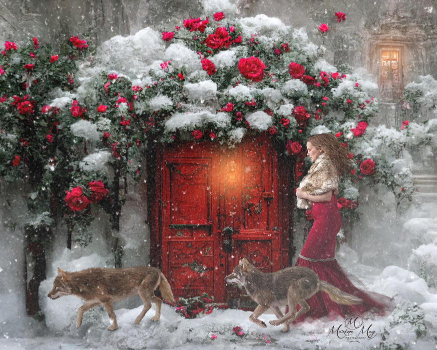 Winter Rose Door Digital Download