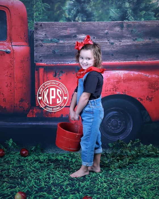 X Drop vintage red truck