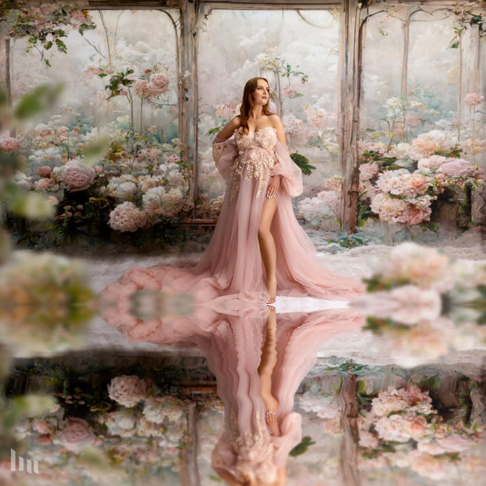 Antique Floral Mirror (BD)