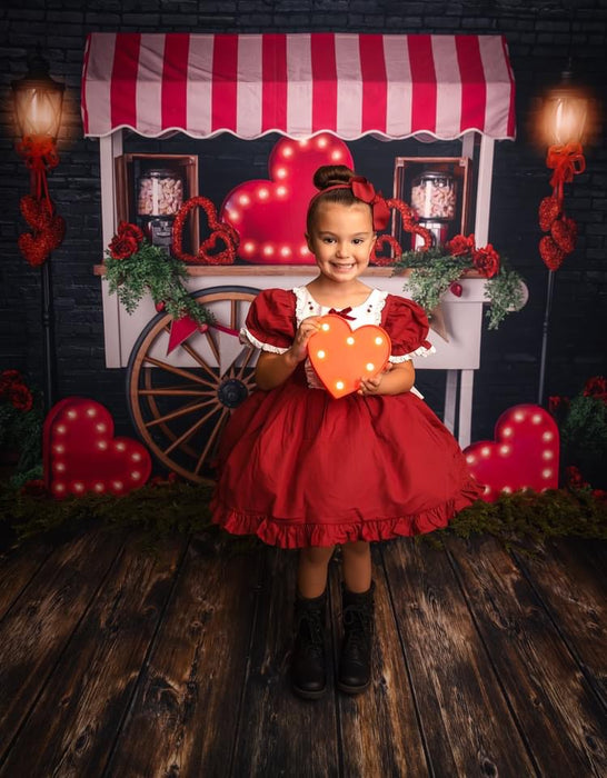 Pink Valentine Candy Cart