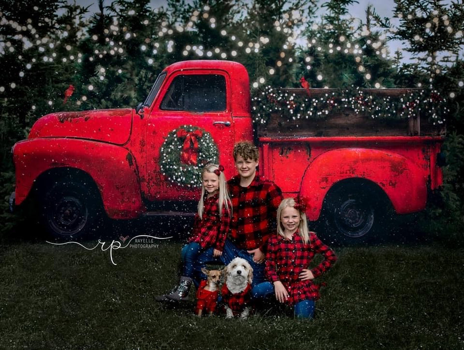 Vintage Red Truck Christmas
