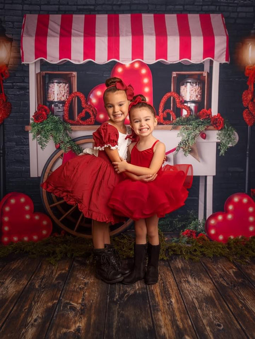 Pink Valentine Candy Cart