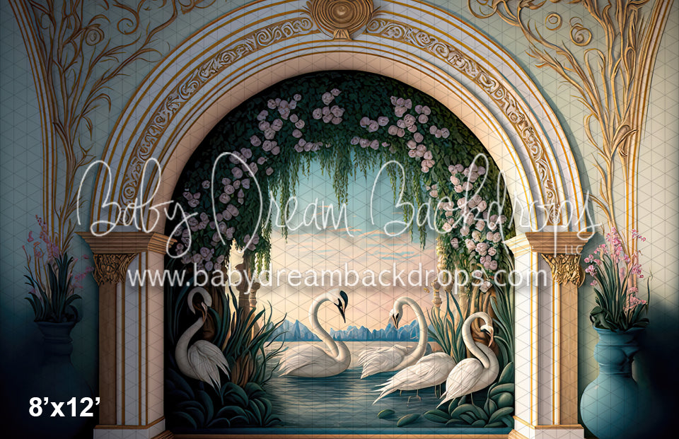 Painted Swans Ballroom Wall (MD)