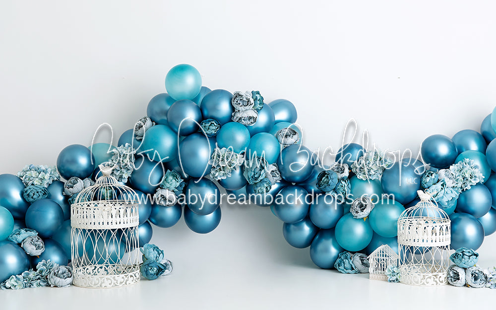 Pearled Blue Balloon Garden