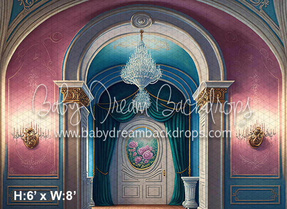 Pink and Blue Fairytale Painted Wall (MD)