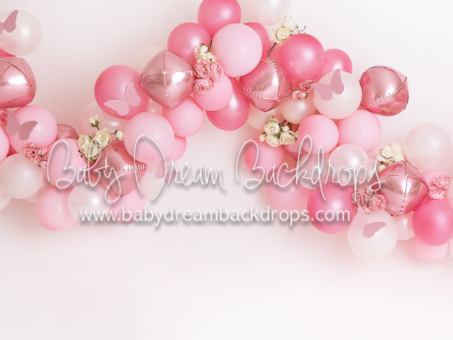 Pink Balloon Garland Butterfly