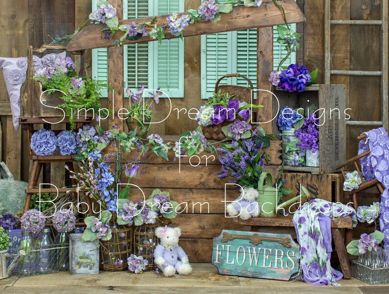 Rustic Purple Garden 60Hx80W SD  