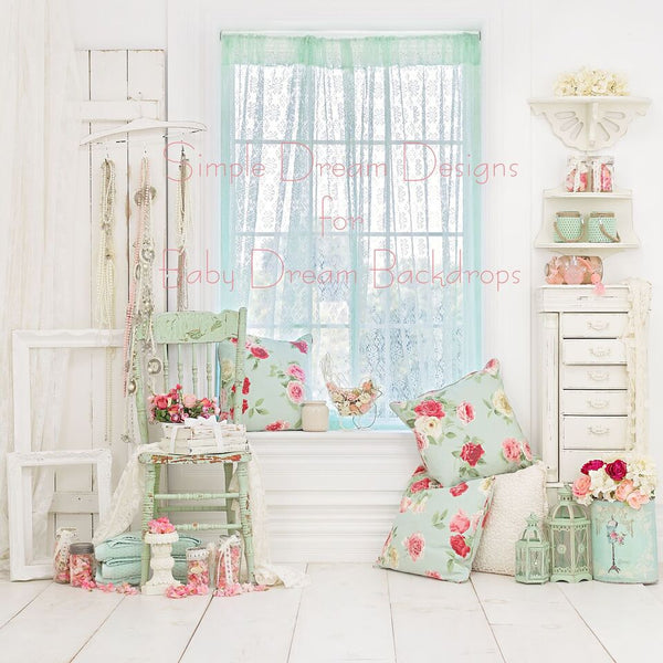 X Drop shabby mint