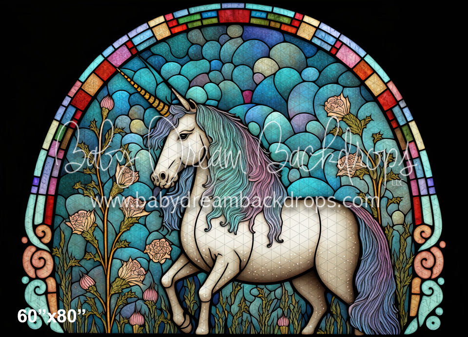 Stained Glass Unicorn Dreams (MD)