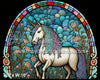 Stained Glass Unicorn Dreams (MD)