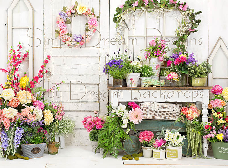 Grandmas porch Floral 6x8 SD  